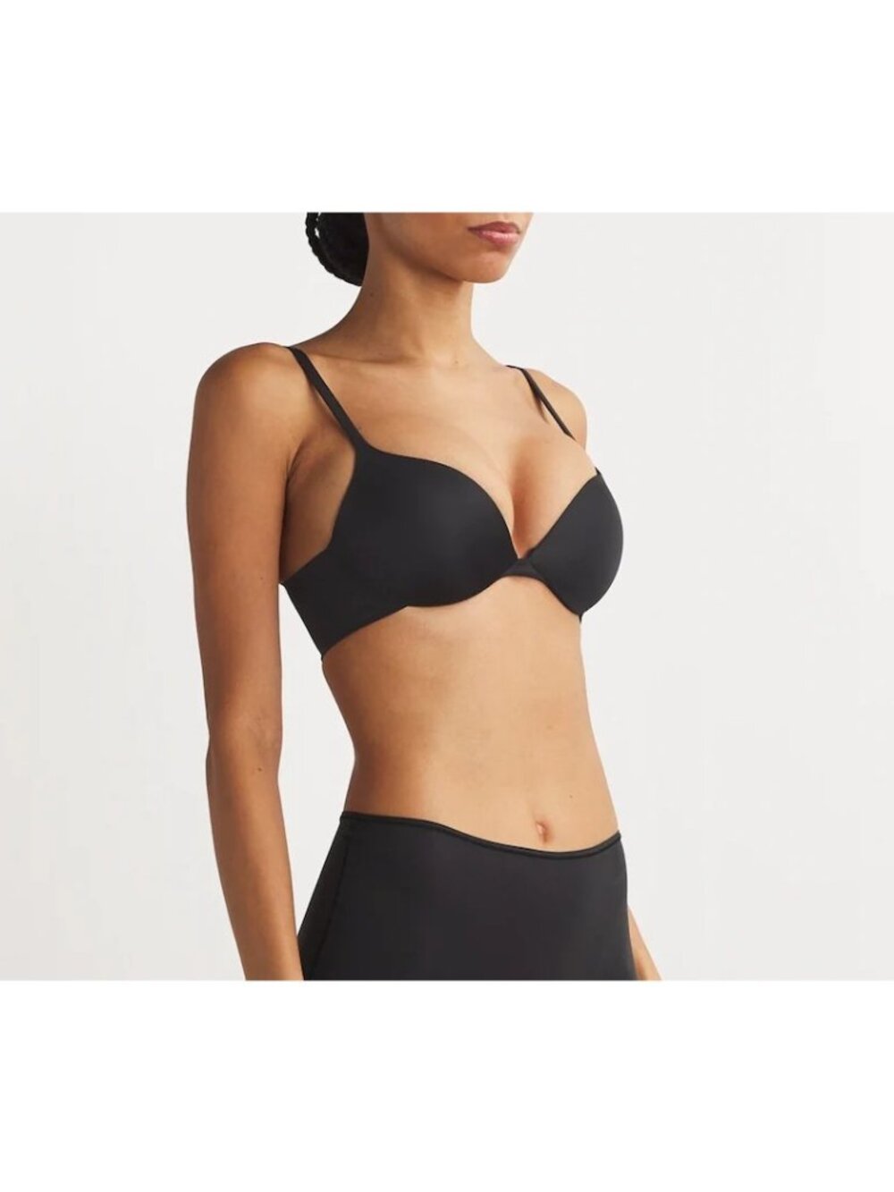 NWT SKIMS ULTIMATE PUSH-UP PLUNGE BRA ONYX - 36C